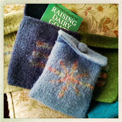 Hand Knit Felted Wool Tote Bags ( One Of A Kind)