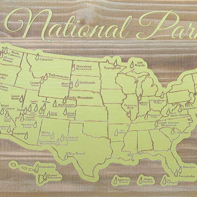 Lasered Wood Map