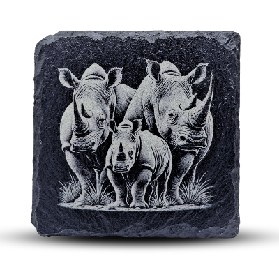 Rhino Slate Coaster