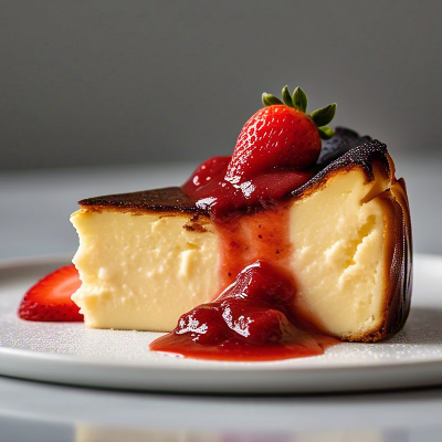 Basque Burnt Cheesecake Slice