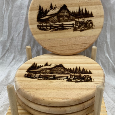 Drink Coasters - Pine