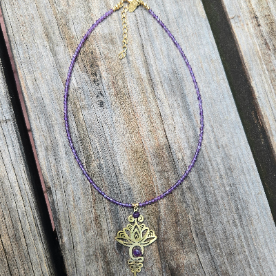 Unalome Amethyst Choker
