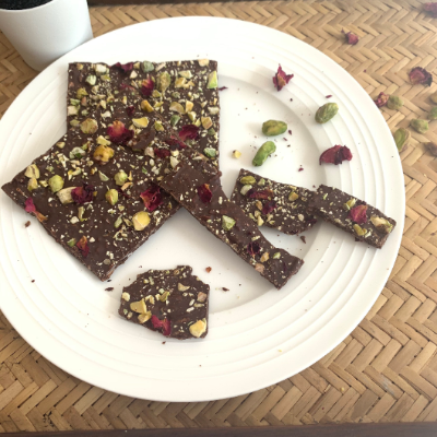 Vegan Chocolate Pistachio Bark