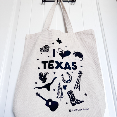I Love Texas Tote Bag
