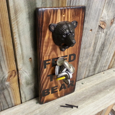Bear Bottle Opener With Magnetic Catch Feed The Bear
