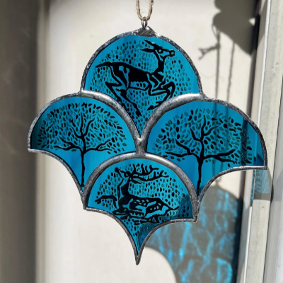 Stained Glass Painted Piece