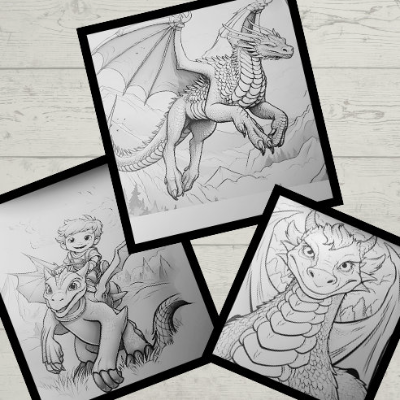 Mythical Scales Colorful Dragon Tales Coloring Book