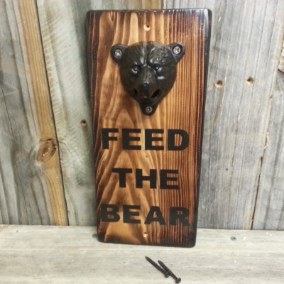 Bear Bottle Opener With Magnetic Catch Feed The Bear