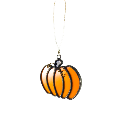 Stained Glass Pumpkin Ornament