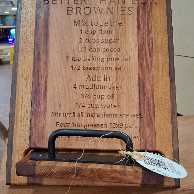 🌿 Handcrafted Hardwood Cookbook Holders