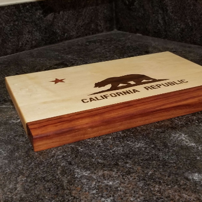 California State Flag Cutting Board