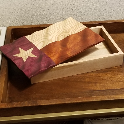 Waving 3d Texas Flag Box