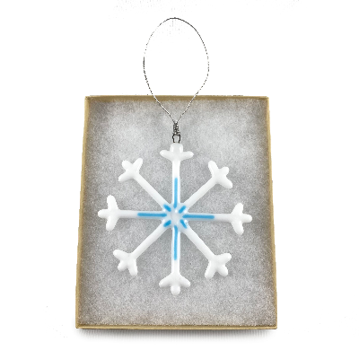 Fused Glass Snowflake Ornament