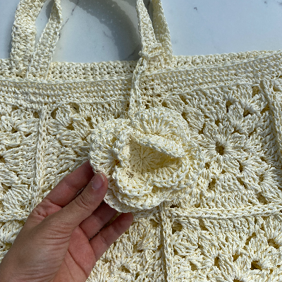 White Rose Bag