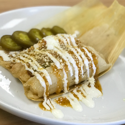 Traditional Mexican Raja Tamales