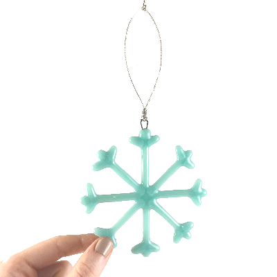 Fused Glass Snowflake Ornament