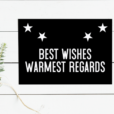 Schitt's Creek - "Best Wishes, Warmest Regards" Greeting Card