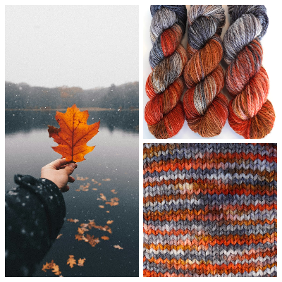 Cobalt Rust Hand Dyed Yarn