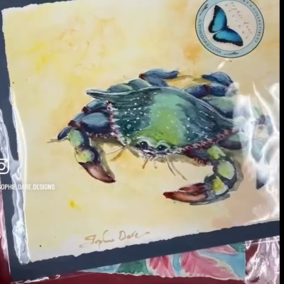 Blue Crab Watercolor