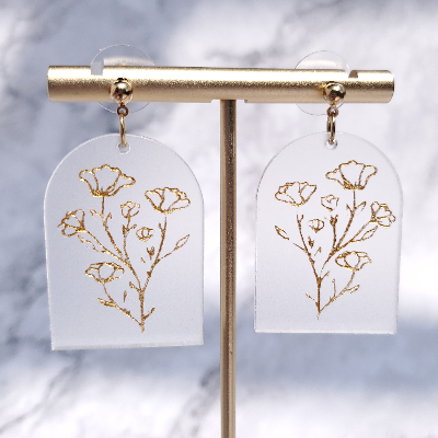 Laser Cut Acrylic Earrings