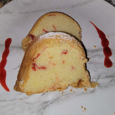 Raspberry Swirl Pound Cake