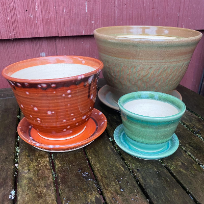 Plant Pots With Plates