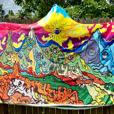 Hand Drawn Hooded Blankets