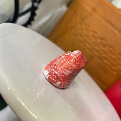 Miniature Orange Cat Sculpture