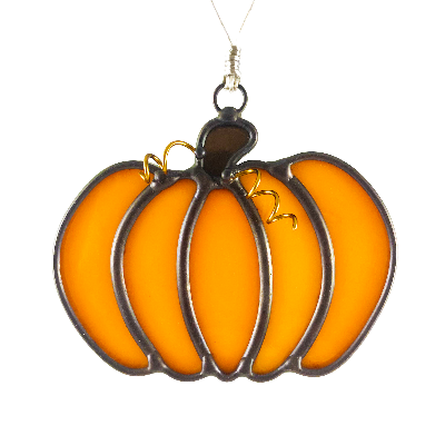 Stained Glass Pumpkin Ornament