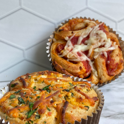 Pepperoni Pizza Roll & Cheesy Garlic Roll