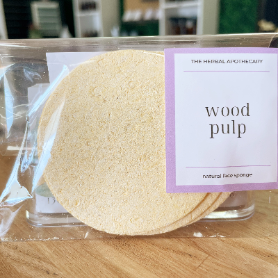 Wood Pulp Natural Face Sponge