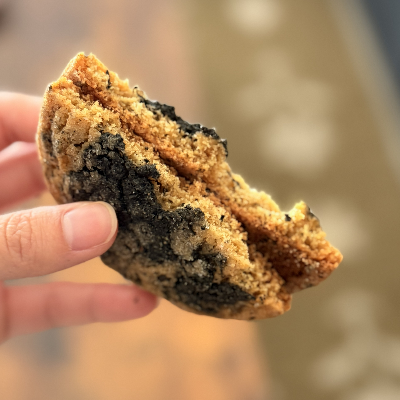 Earl Grey & Black Sesame Swirl Cookie