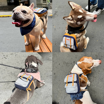 Ruffsack Handmade Dog Backpack With Harness – Dale In Navy