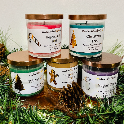 Holiday Vibes Soy-Coconut-Beeswax Candles