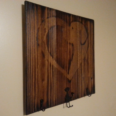 Dog Leash And Key Holder Sign Dog Heart