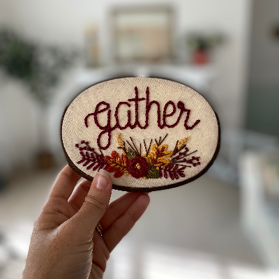 Gather Oval Embroidery Hoop