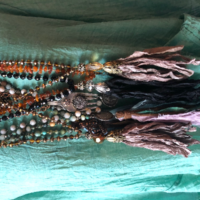 Boho Sari Silk Necklaces