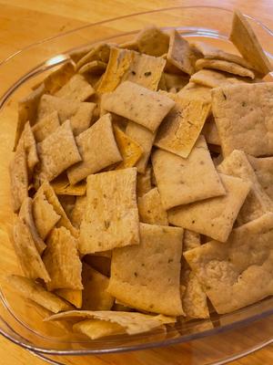 Rustic Italian Sourdough Crackers