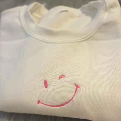 Emoji Embroidered Sweatshirt