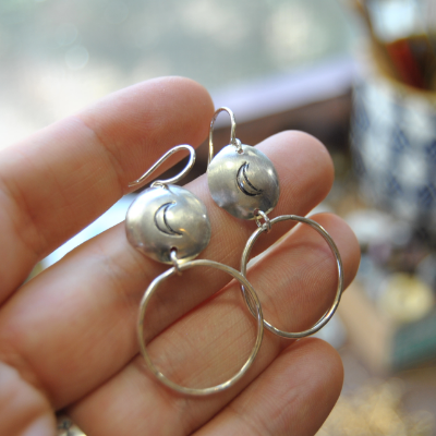 Brass Teardrop Hoops