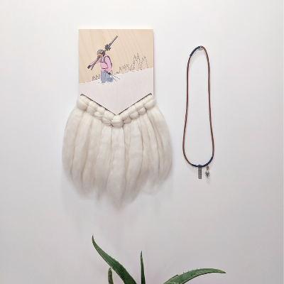 Wood & Wool Hanging