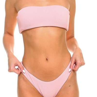 Ribbed Blush Bikini Set