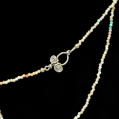 Pink Opal And Blue Adventurine Necklace