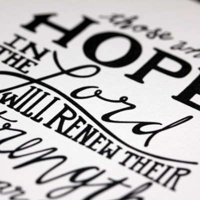 Isaiah 40:31 Hand Lettered Print