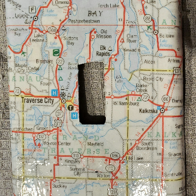 Michigan Map Light Switch Covers