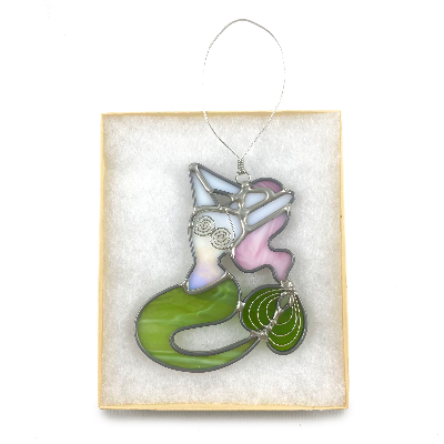 Stained Glass Mermaid Ornament