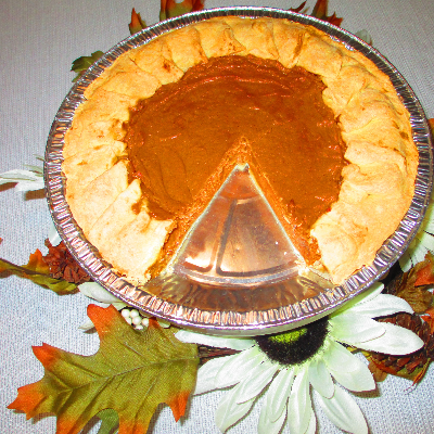 8 And 9 Inch Sweet Potato Pie.  Plain Or With Pecan Caramel Sauce.