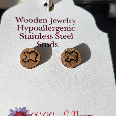 Texas Circle Stud Earrings