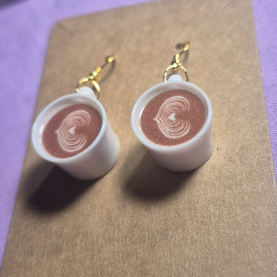 Latte Art Earrings