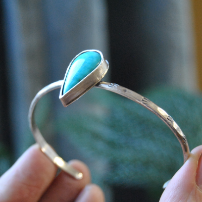 Brass Teardrop Hoops